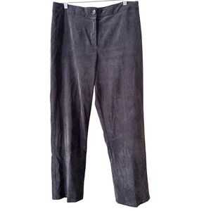 Kim Rogers Corduroy Straight Leg Pants Womens Size 14 Grey Charcoal Trousers